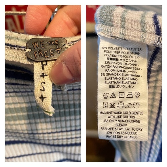 Free People Rory Striped Cold-Shoulder Top - Picture 14 of 14